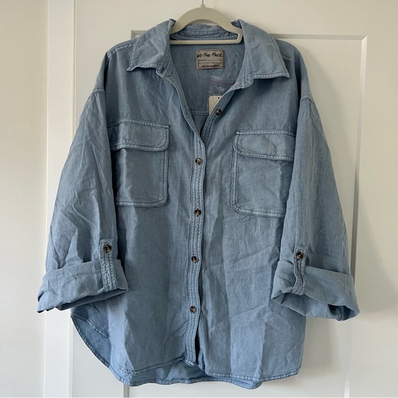 free people Made For The Sun Linen Blend Top - Picture 5 of 6